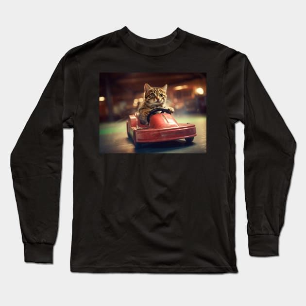 Karting Cat Long Sleeve T-Shirt by AviToys